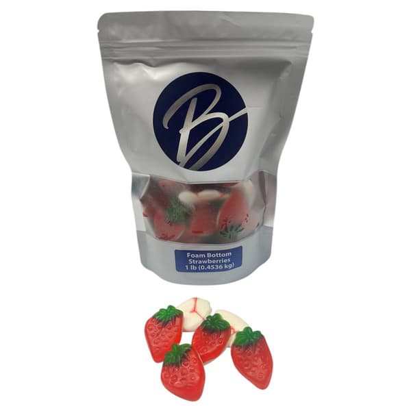 Boscov''s 16oz. Foam Bottom Gummy Strawberries - image 