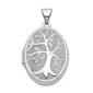 Gold Classics&#40;tm&#41; 14kt. White Gold 21x16mm Oval Tree Locket - image 1