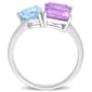 Gemstones Classics™ Sky Blue Topaz/Pink Amethyst Toi et Moi Ring - image 3