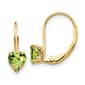 Gemstone Classics&#8482; 14kt. Gold Heart Leverback Earrings - image 4