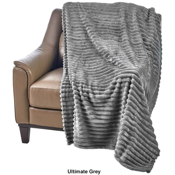 Kathy Ireland Corduroy Velvet Throw