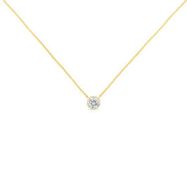 Diamond Classics&#8482; Yellow Gold 1/5ctw. Diamond Bezel Pendant
