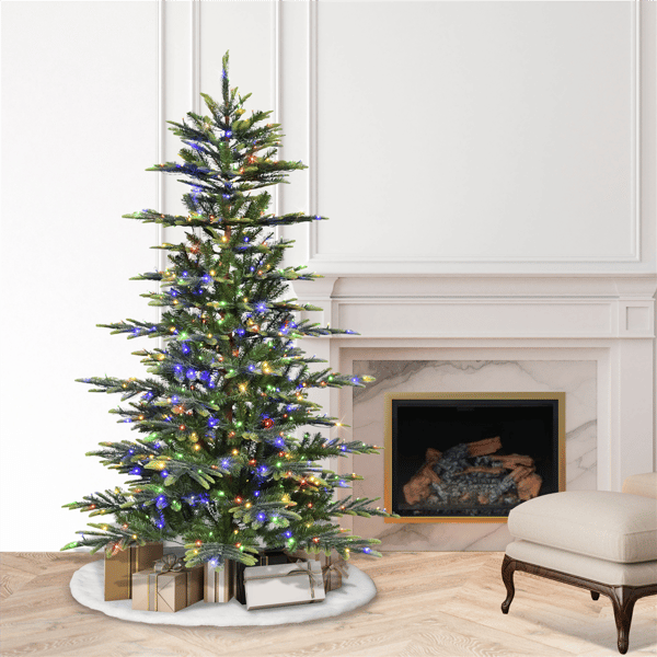 Puleo International 6.5ft. Pre-Lit Aspen Fir Christmas Tree