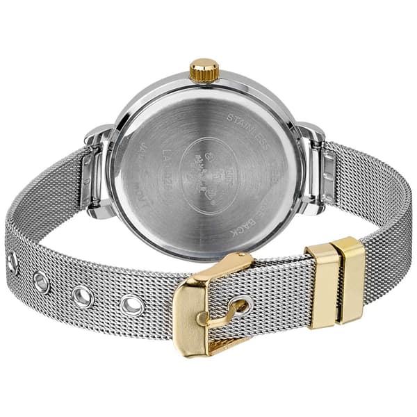 Womens Laura Ashley® Two-Tone Mesh Band Classic Watch LA31026TT