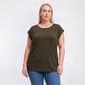 Plus Size Preswick & Moore(R) Short Extended Sleeve Solid Tee - image 1