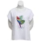 Plus Size New York Laundry Dolman Sleeve Rhinestone Parrot Tee - image 1