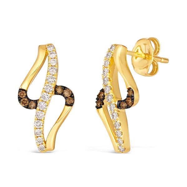 Le Vian(R) 14kt. Honey Gold(tm) & Diamonds Twist Drop Earrings - image 