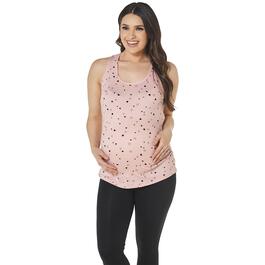 Womens Due Time Side Ruched Hearts Maternity Tank Top