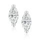 Parikhs 14kt. White Gold Marquise Diamond Stud Earrings - image 2