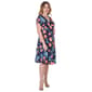 Womens 24/7 Comfort Apparel Tulip V-Neck Empire Waist Dress - image 2
