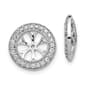 Diamond Classics&#40;tm&#41; White Gold 12mm Round Earring Jackets - image 1