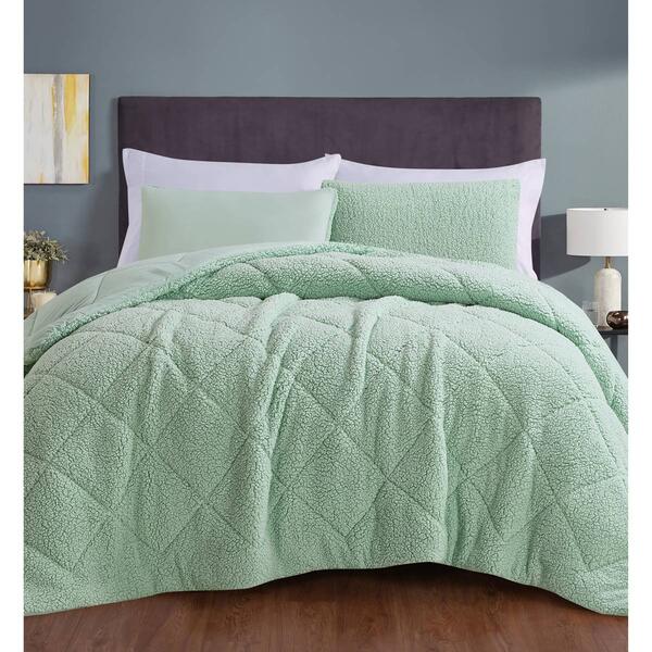 Videri Home Cozy Sherpa Reversible Comforter Set - image 