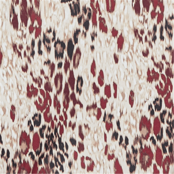 Plus Size Emaline Country Code Mock Neck Leopard Blouse