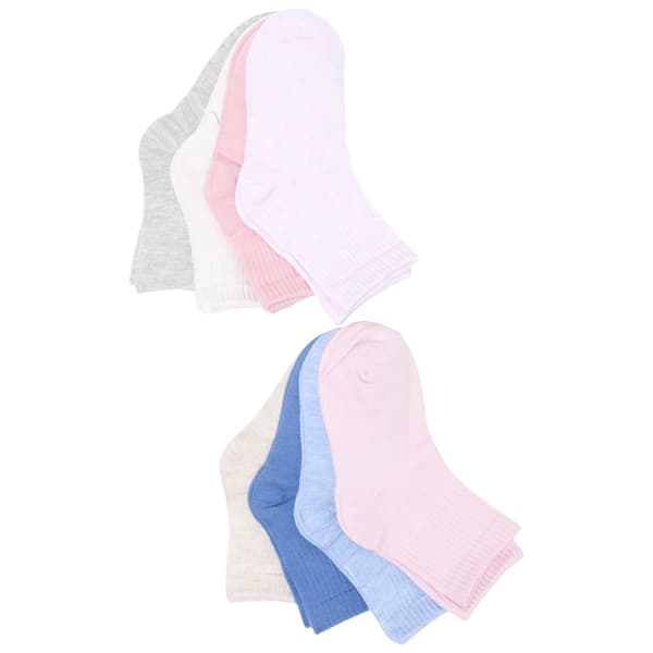 Girls Capelli(R) New York 8pk. Pretty Solids Quarter Socks - image 
