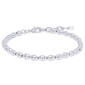Silver Plated Oval Beaded Bracelet - image 1