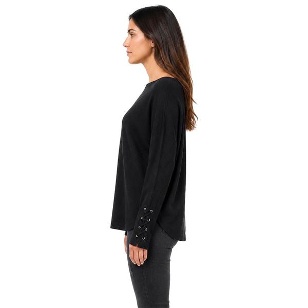Womens Zac & Rachel Long Sleeve Lace Details Sweater
