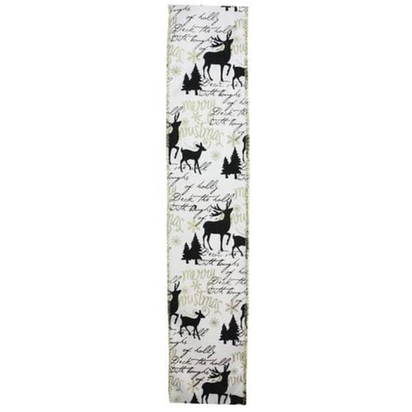 Northlight Seasonal 30ft. Playful Reindeer Wired Craft Ribbon