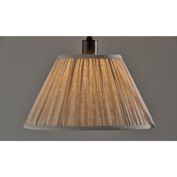 Adesso Shiloh Floor Lamp with Soft Pleated Oatmeal Linen Shade