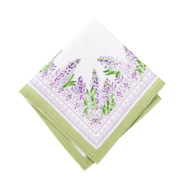 Threadmade Lilac Garden Floral Dinner Napkins - Set of 4