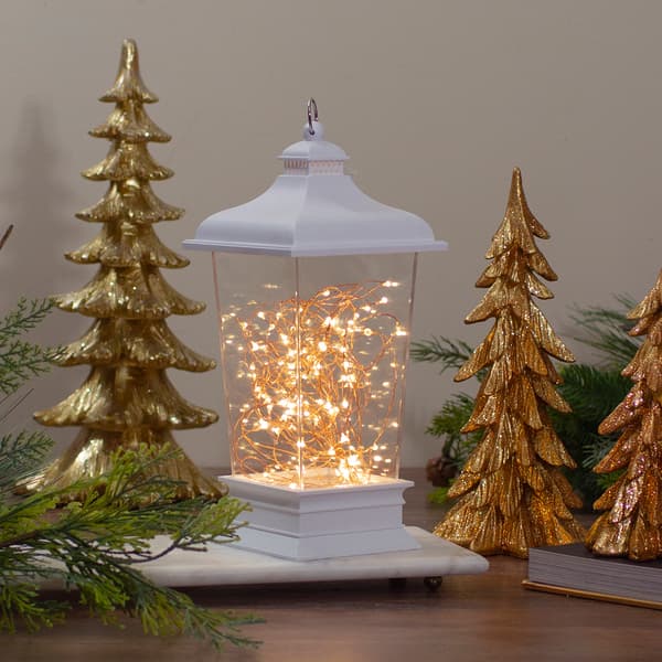 Northlight Tapered Lantern with Rice Lights Decoration