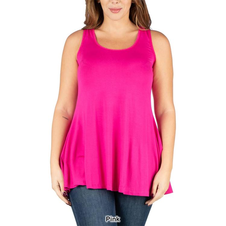 Plus Size 24/7 Comfort Apparel Tunic Tank Top