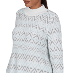 Petite Hearts of Palm Silver Linings Mock Neck Diamond Sweater