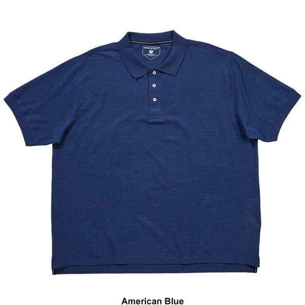 Mens Big & Tall Architect® Short Sleeve Pique Polo - Boscov's