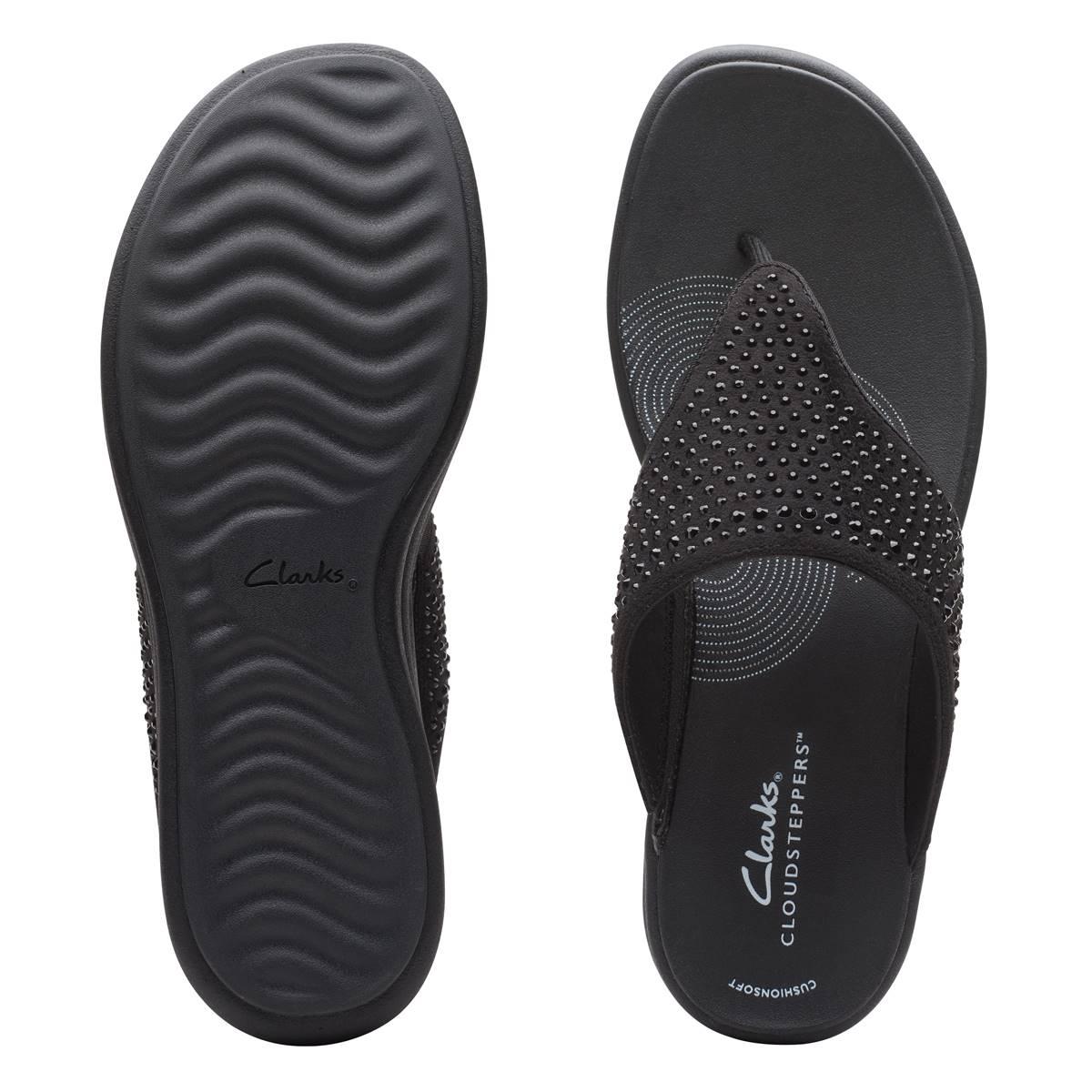Womens Clarks® Cloudsteppers™ Drift Jaunt Interest Flip Flops