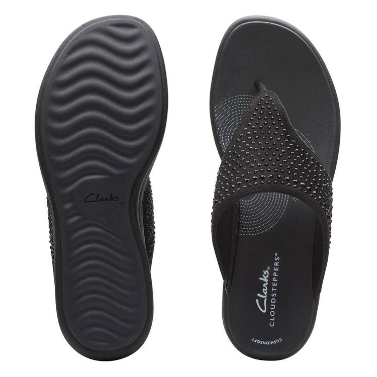 Womens Clarks® Cloudsteppers™ Drift Jaunt Interest Flip Flops