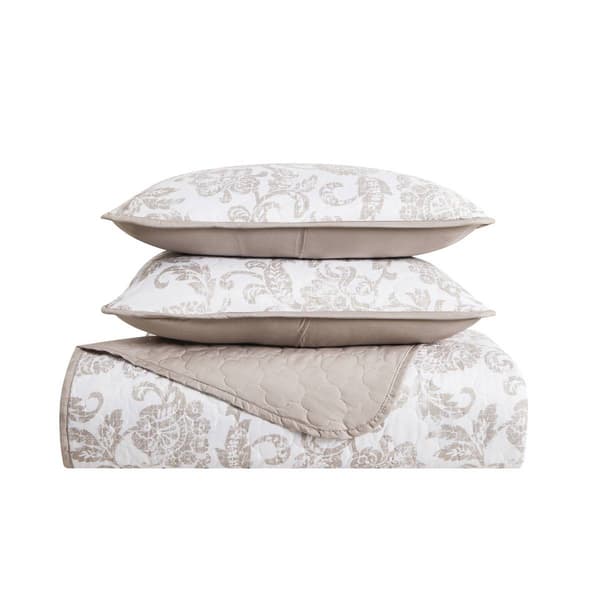 Cannon Sylvana Jacobean 180 Thread Count Reversible Quilt Set