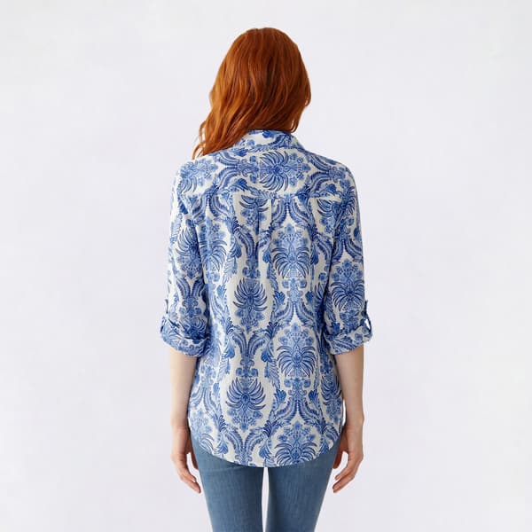Juniors A. Byer Tropical Floral Blouse