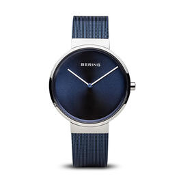 Mens BERING Blue Stainless Bracelet Watch - 14539-307