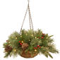 National Tree 20in. Pre-Lit LED Colonial Hanging Basket - image 1