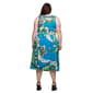 Plus Size 24/7 Comfort Apparel Teal Paisley Pleated Pocket Dress - image 3