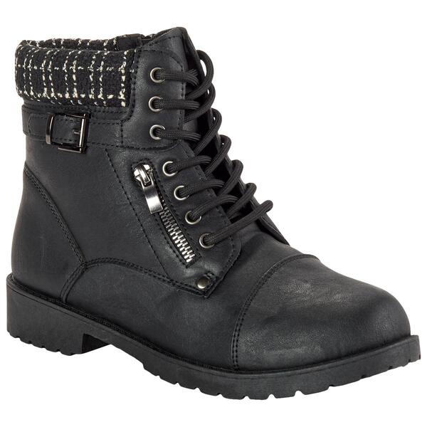 Womens Wanted Lace Up Military Ankle Boots - image 