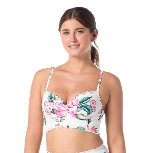 Womens CoCo Reef Spiced Tropical Lavish Ruffle Bikini Swim Top