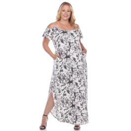 Plus Size 24/7 Comfort Apparel Butterfly Print Empire Waist Dress - Boscov's