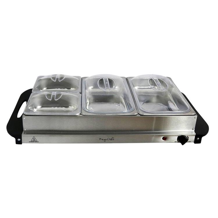 MegaChef Buffet Server & Food Warmer w/ 4 Removable Trays