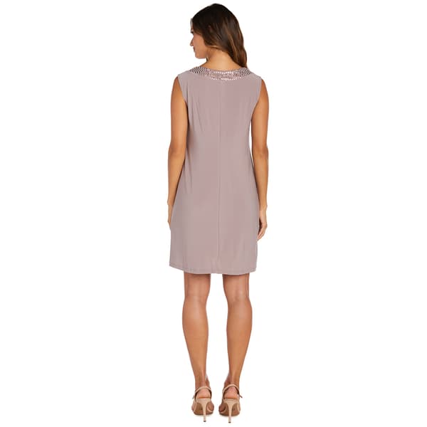Petite R&M Richards Chevron Metallic Jacket Dress