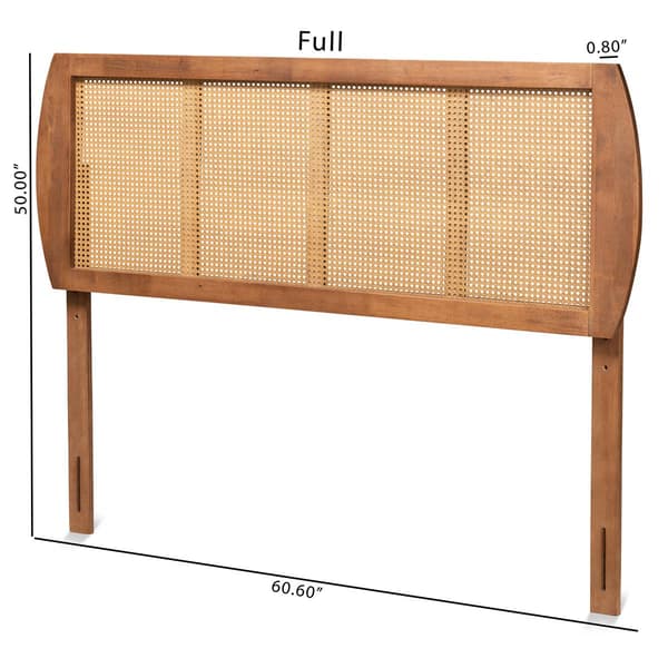 Baxton Studio Harris Ash Walnut Finished Wood Headboard
