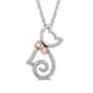 Diamond Classics(tm) 10kt. Plated Silver Diamond Accent Cat Pendant - image 1