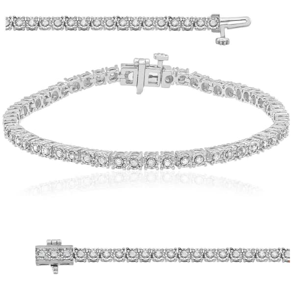Nova Star® Sterling Silver 1/2ctw. Lab Grown Diamond Bracelet