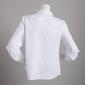 Womens Zac & Rachel Casual Button Down Eyelet Solid Blouse - image 2