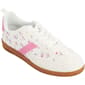 Womens Love 83 White/Pink Floral Fashion Sneakers - image 1