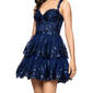 Juniors Blondie Nites Glitter Double Tier Corset Skater Dress - image 3