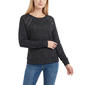 Petite NY Collection Long Raglan Sleeve Space Dye Hacci Top - image 6