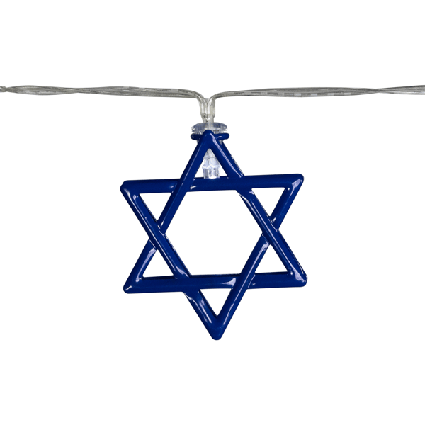 Northlight 5ft. White LED Star of David Hanukkah Lights