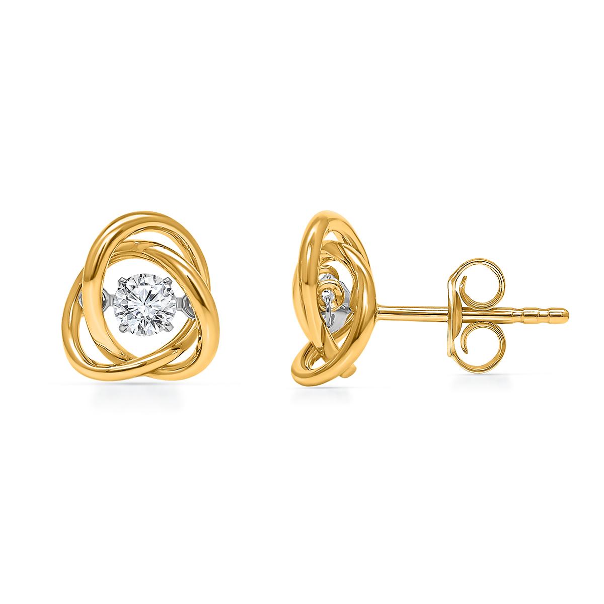 Nova Star(R) Gold over Silver Lab Grown Diamond Knot Earrings
