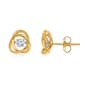 Nova Star(R) Gold over Silver Lab Grown Diamond Knot Earrings - image 1