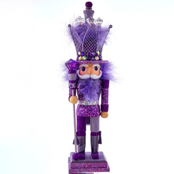 Kurt S. Adler 16in. Hollywood Nutcrackers Purple King - image 